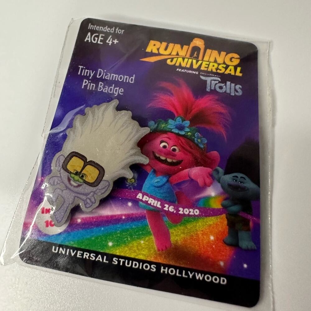 Running Universal - Virtual 5k Featuring the Trolls Race Collectors Pin HTF